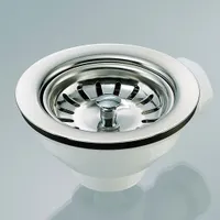 Spülen-Siebkorbventil  3 1/2', Ø 114 mm, Edelstahl mit Geräteanschluss Siebkörbchen Ablaufventil Abfluss Korb
