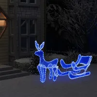 LED-Rentier mit Schlitten und Mesh 432 LEDs
