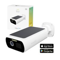 Hombli 2K Solar-Sicherheitskamera - Farbige Nachtsicht - Wireless wifi mit App - Batterie - Bewegungserkennung mit Flutlicht
