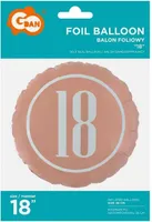 Balon foliowy 18-stka różowo złoty