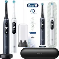 Oral-B | Elektrische Zahnbürsten - iO Series 7 Duo - Schwarz und Weiß - mit KI und 5 Reinigungsmodi