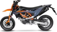 Auspuffanlage LeoVince Komplettanlage SBK NERO RACING, Edelstahl schwarz, Carbon Kappe, 1/1 für KTM 690 SMC R / Enduro Bj. 2019 - 2024
