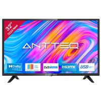 ANTTEQ  AB 32D1  Fernseher 32 Zoll (TV 80 cm), Dolby Audio, LED, Triple Tuner DVB-C / T2 / S2, CI+, HDMI, USB, digitaler Audioausgang, incl. Hotelmodus