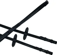 Collegiate - Gummi-Pferdezügel "Syntovia+" WB1539 (137,16 cm) (Schwarz)