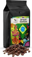 Los Gustos Brasil Santos Kaffee-Bohnen 1000 g, Ungemahlen, Kaffeebohnen für Kaffee-Vollautomat, Frisch Geröstet