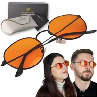 Okulary do komputera blokujące światło niebieskie ANTI BLUE LIGHT + etui, czarne 99% 3447