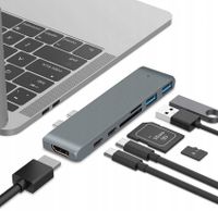 Adaptér 7v1 HUB USB-C HDMI SD Macbook Pro / Air 4K pre Apple MacBook