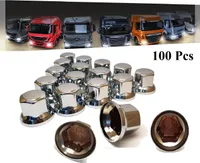 Radmutterkappen Abdeckung Radzierblenden Chrom Kappe Für LKW 100 Stücke 32mm