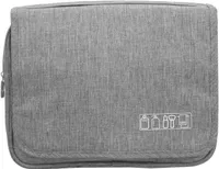 Faltbarer Kosmetik-Organizer 23x19cm, Grau, weiches, rutschfestes Material