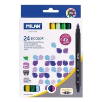 Oboustranné popisovače BICOLOR 24 ks. 48 barev