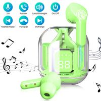 【2023 Neue】7Magic Bluetooth Kopfhörer, In Ear Kopfhörer Kabellos Bluetooth 5.1 Kabellose Kopfhörer mit Dual Mikrofon, LED-Anzeige,  Grün