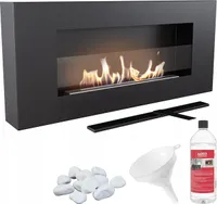 Wandkamin Bioethanol DELTA FLAT mit Verglasung GZusätze
