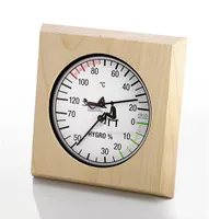 Eliga Klimamesser für Sauna mit Holzrahmen hell 180 mm