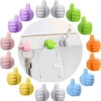 GKA 2 Stück Wandhaken Daumen hoch Silikon  Kabelhalter Ladekabelhalter Schlüsselhalter Brillenhalter Halter Haken Kabel Schlüssel Zahnbürste Kugelschreiber Kopfhörer