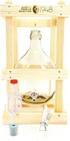 Alberts Premium Selection Glasballon, Weinballon 5 Liter im Holzgestell