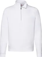 Fruit of the Loom Premium Zip Neck Sweat ,Farbe: weiß ,Größe: L
