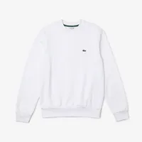 Lacoste Herren Sweatshirt aus gebürsteter Baumwolle, Weiß