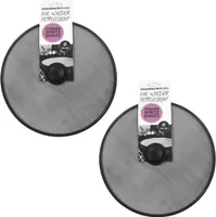 2er Set Spritzschutz für Pfannen Fettspritzschutz Ø 29cm Ölspritzschutz Pfannenspritzschutz Herdspritzschutz Schwarz Spritzschutzdeckel Hitzebeständig