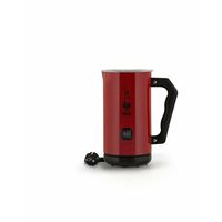 Bialetti 4431 spieniacz do mleka elektryczny, trzepaczka, pojemność 150 ml cappuccino lub 300 ml gorącego mleka, czerwony, aluminium