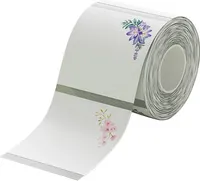 Niimbot Thermoetiketten, 41x41 mm, 1 x Rolle mit 170 Stück, Rund, Blumenmotiv