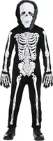 Kinderkostüm Skelett, Anzug +Maske Kinder Skelettkostüm Halloween S - 128 cm