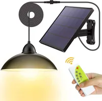 Welikera LED Solarleuchte,Solarlampen für Außen-Fichaiy Solar Hängelampe-IP65 Wasserdichte-Fernbedienung-5m Kabel - 180 ° Einstellbares Solarpanel für Garten,Terrassen,Haus Dekoration (Warmweiß)