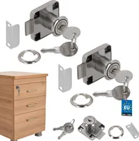 KOTARBAU® 2er Set Möbelschloss 40x40mm zum Aufschrauben für Möbeltüren und Schubladen