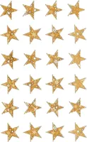 Sticker Weihnachten 76x120mm Effektfolie Sterne 1 Bogen Packung mit 10 Stück