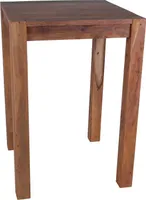 MiaMöbel Bartisch Thali 75x75 cm Modern Massivholz Teak Dunkelbraun
