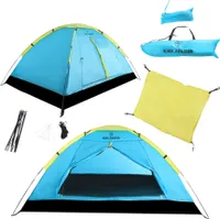 KIRKJUBØUR® "Vindr" 1 Person-Camping-Zelt, wasserdicht, UV-Schutz 50+, leicht & stabil, inkl. Zubehör & Tragetasche, schnell aufbaubar türkis | KJ-116