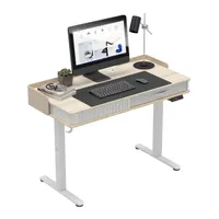 MARK ADLER Leader 8.0 White | Höhenverstellbarer Schreibtisch Elektrisch Bürotisch Stehtisch | 120x60 cm | Bedienfeld mit 3 Speicherplätzen | Weiß