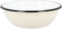 AGD Olkusz | Emaille Schüssel 24 cm - Creme - 2,5 l - Robuste Qualität - Skandinavisches Design