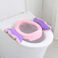 Faltbarer Kinder Toilettensitz Integrierter Klappbarer Universell Passen rosa 