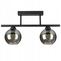 LUXOLAR Deckenleuchte 2 flammig Schwarz, Led Deckenlampe E27 60W - Hängelampe für Wohnzimmer, Küchen