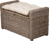 Rattansitztruhe mit Kissen Sitztruhe