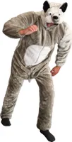 Deluxe Wolf Kostüm Wolfskostüm Damen und Herren, Größe:M