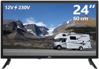 24 Zoll HD TV JTCT24H39241 mit **12-Volt-/230-Volt-Anschluss** und Triple Tuner (DVB-C/-S2/-T2) für Camping und Home inkl. Kfz-Adapter