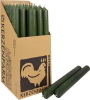 25 Stabkerzen Kieferngrün 250 x 22 mm Kerzenfarm Kerzen Candle