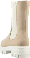 Rieker Damen Stiefelette Chelsea Boots Blockabsatz 76190, Größe:40 EU, Farbe:Beige