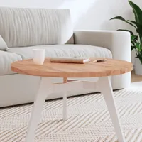 Tischplatte Ø70x2,5 cm Rund Massivholz Buche