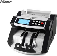 Aibecy Automatische Multi-Currency Geldschein Geld Bill Zähler Zählmaschine LCD-Display mit UV MG Counterfeit Detector für EURO US Dollar AUD Pfund Geldzählmaschine Geldzähler
