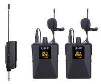 E-Lektron U-2B universal 2x Lavalier Funk-Mikrofon Satz UHF mit Ansteck-Empfänger - EL173744