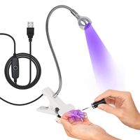 UV Lampe USB Tragbare Led Schwarzlicht Mit Schwanenhals Und Klemme Für Nägel, Gelnägel, Handy-Reparatur, UV-Aushärtung