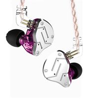 In-Ear-Monitor, Kopfhörer Multi Driver In-Ear Ohrhörer  kabelgebundenes HiFi-Kopfhörer-Headset, auf Bühnenmonitorsilber+lila