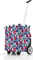 reisenthel carrycruiser, Einkaufsroller, Einkaufswagen, Trolley, Einkaufstrolley, Polyestergewebe, Frame Florist Indigo, 40 L, OE4094