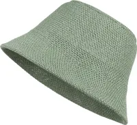 styleBREAKER Damen Sonnenhut aus Papierstroh faltbarer Fischerhut leichter Bucket Hat mit Schweißband Sommerhut mit Krempe als Sonnenschutz für Outdoor Strand Freizeit