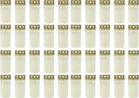 40 x Grablicht Brenner Nr.3 weiss mit Golddeckel