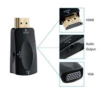 HDMI auf VGA Konverter + Audio Kabel FULL HD Video Adapter 1080P Monitor