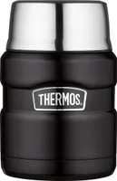 Speisegefäß THERMOS, Edelstahl Mat Black 0,47 l, integrierter Löffel, 9 Stunden heiß, 14 Stunden kalt, BPA-Free