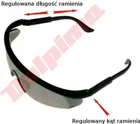 Okulary ochronne, przyciemniane na szaro